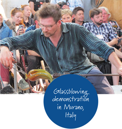 Glassblowing demonstration in Murano, Italy