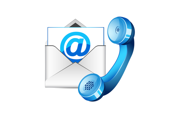 Email and telephone icons