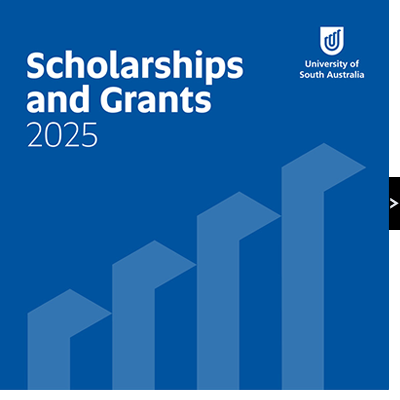 Cover of the UniSA 2025 Scholarships and Grants booklet