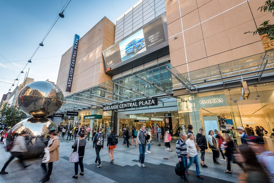 One of Precision’s major retail properties, Adelaide Central Plaza in Rundle Mall.
