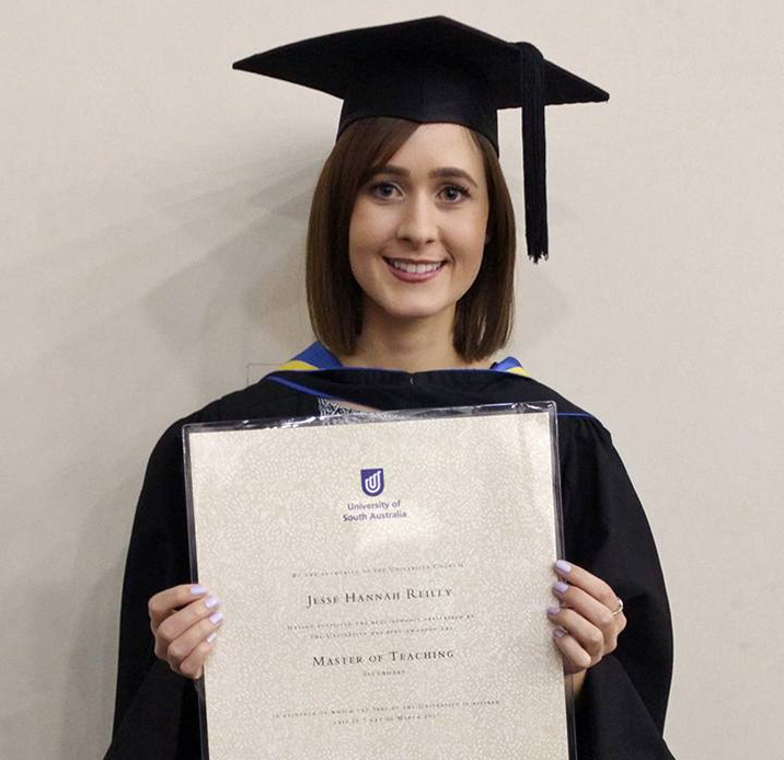 Jesse at her graduation ceremony