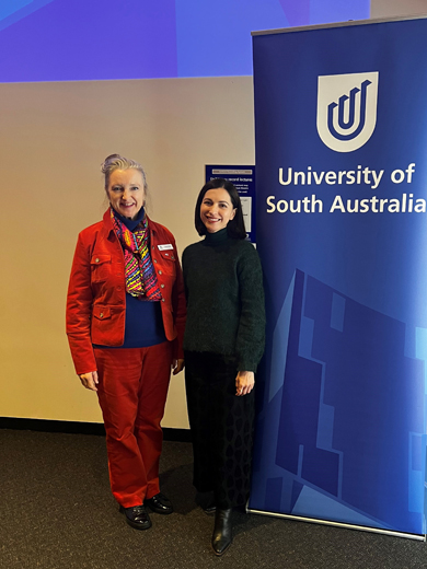 From left: Advancement Executive Angela Gordon with Dr Nadia Corsini