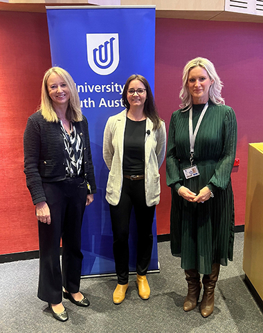 From left: Professor Allison Cowin, Professor of Regenerative Medicine and Deputy Director of The Future Industries Institute at the University of South Australia, Dr Xanthe Strudwick, Senior Research Fellow, Regenerative Medicine at the UniSA Future Industries Institute 